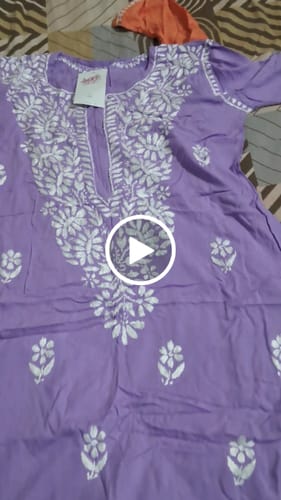 Customer video review of Aayat Lavender Long Rayon kurta