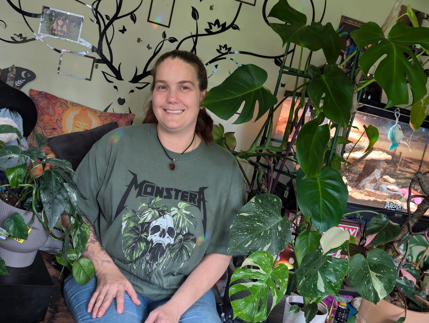 Customer photo review of Monstera Monster T-shirt