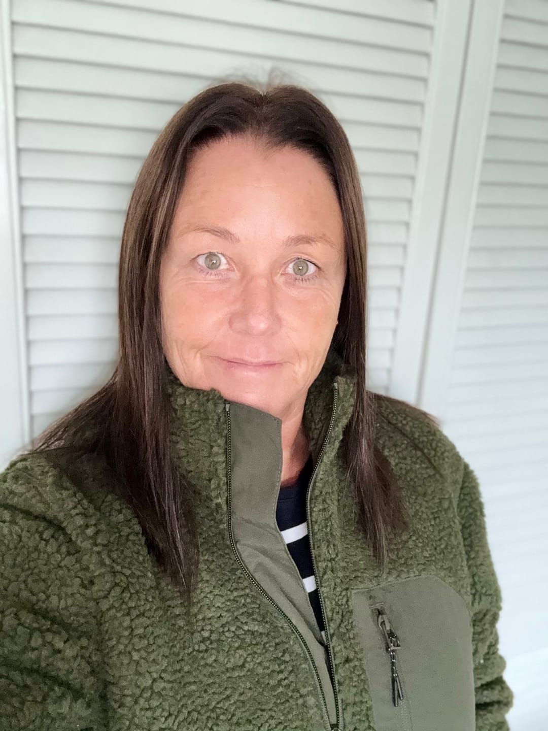 Customer photo review of Limited Edition Forest Green Sherpa Fleece Jacket