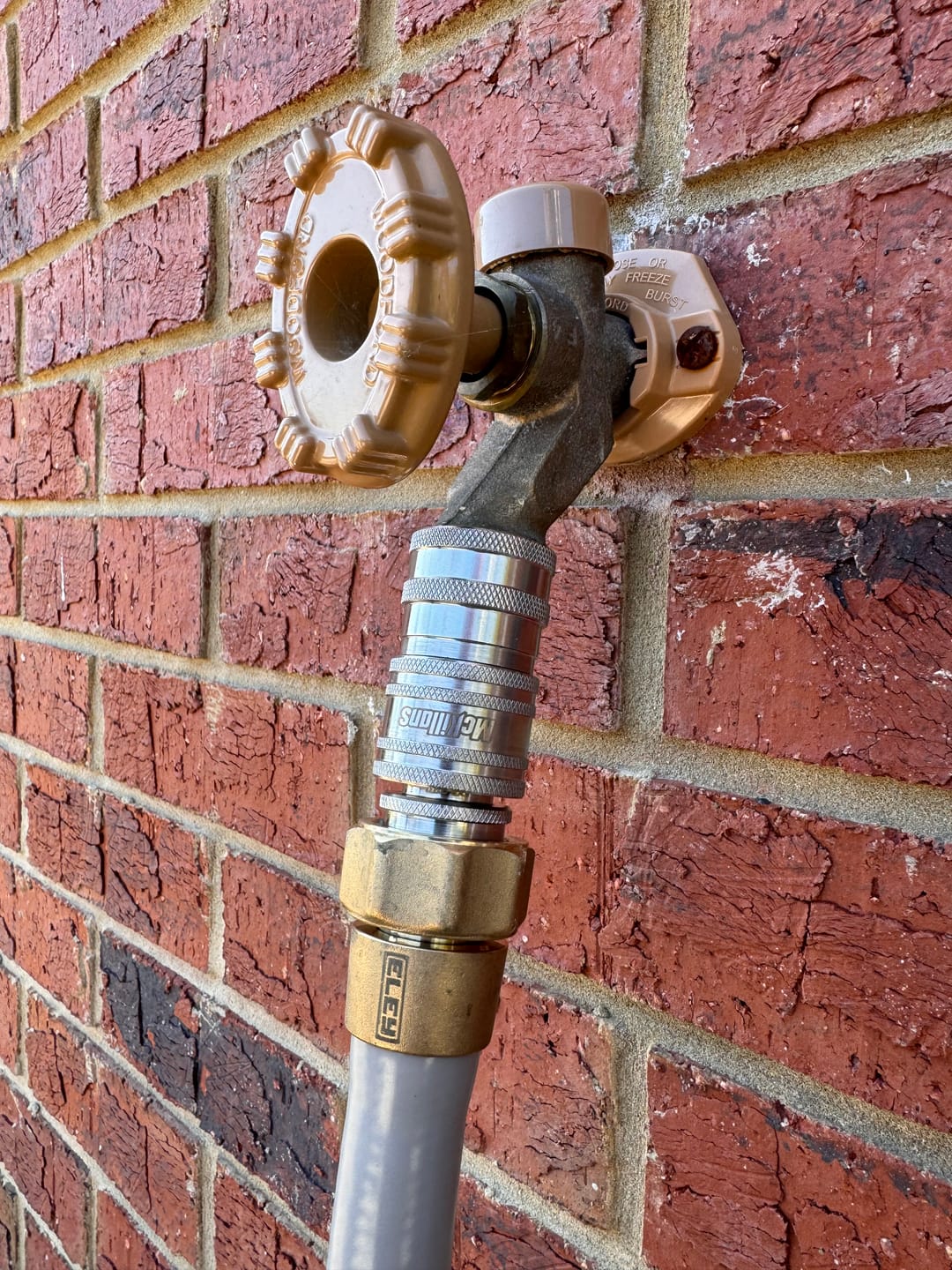 Customer photo review of Automatic Garden Hose Quick Connects