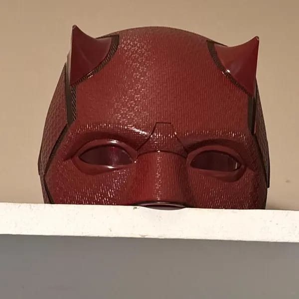 Customer photo review of Daredevil Born Again ( Season 2 ) Helmet Life Size Wearable