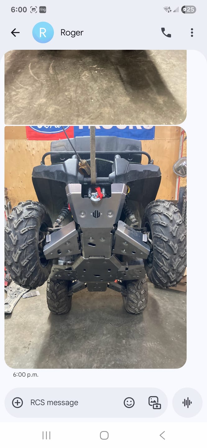 Customer photo review of Full Skid Plate Kit — Yamaha Kodiak 450 (2018+)