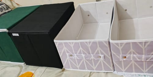 Customer photo review of Large Clothes Organizer Pack of Two - Lilac (Available in 3 colors)