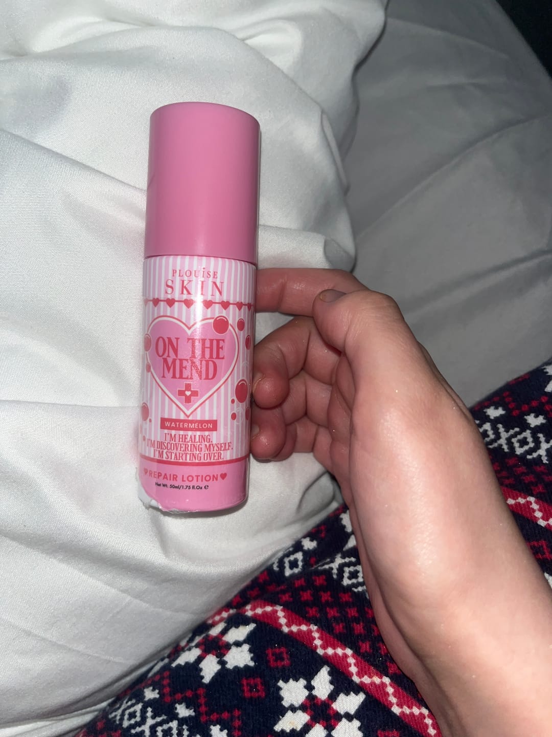 Customer photo review of P.Louise On The Mend Barrier Repair Lotion