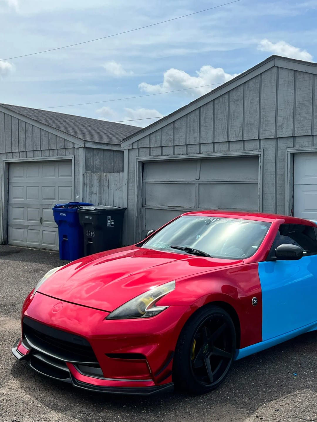 Customer photo review of Mallcas™ Glossy Metallic Vampire Red Vinyl Wrap (PET Liner)