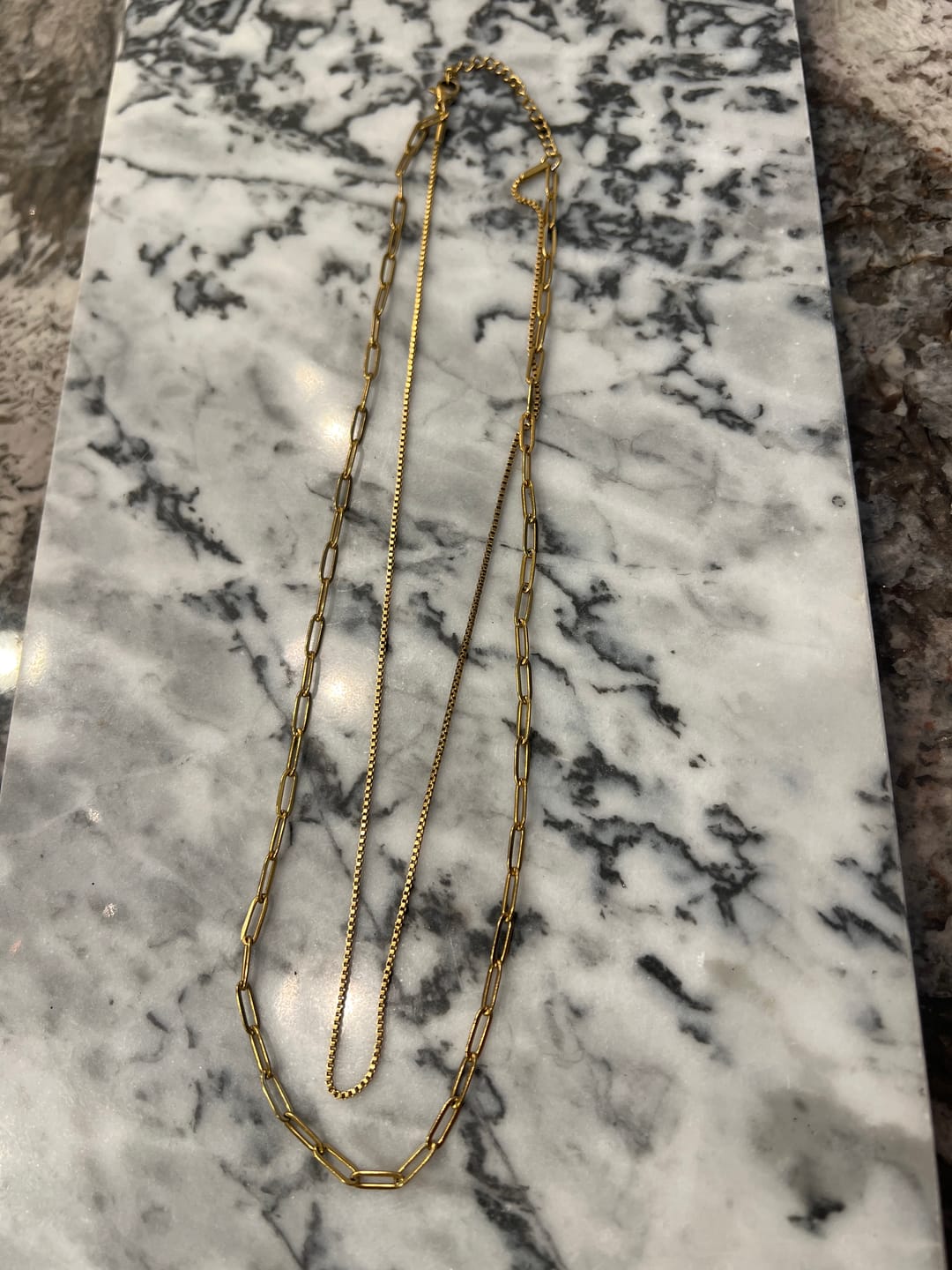 Customer photo review of Amanda Layered Gold Chain  Necklace