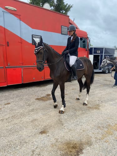 Customer photo review of CELINE - JUMPING SADDLE PAD | BLACK ROSE GOLD