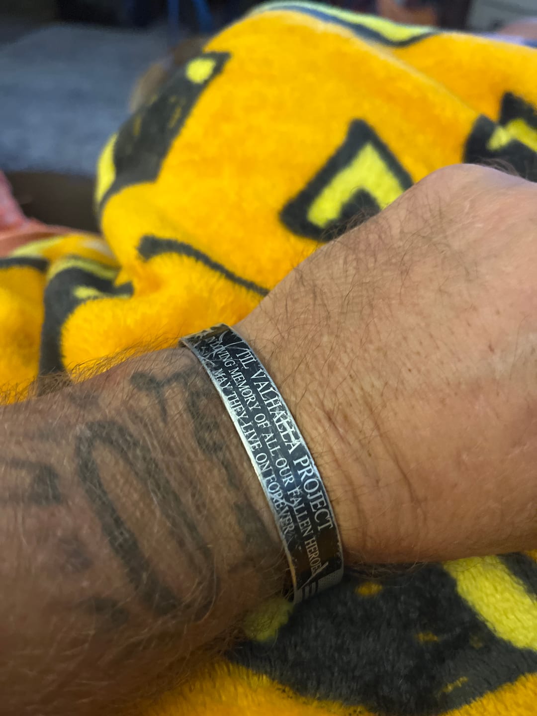 Customer photo review of Honor Our Fallen Heroes Memorial Bracelet