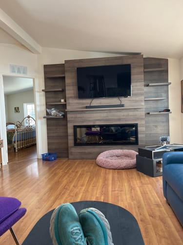 Customer photo review of TruWood Slim Logs Kit: Logs and Tall Flames USB Upgrade