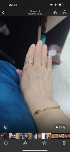 Customer photo review of Twist Cross Cage Ring