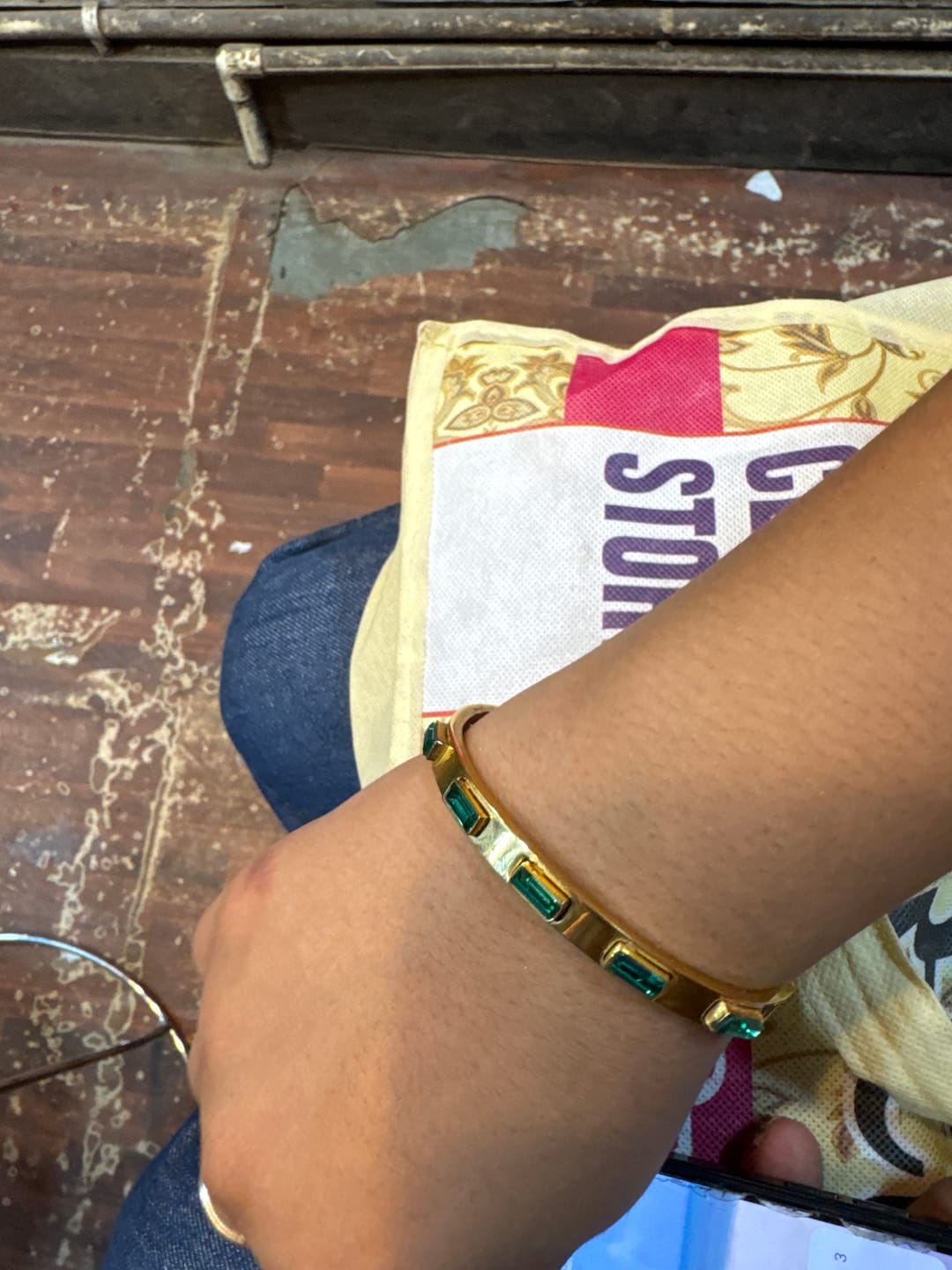 Customer photo review of Enchanting Stone Bangle Bracelet