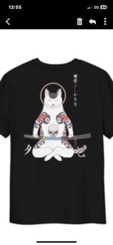 Customer photo review of T-shirt Japonais Chat Samouraï