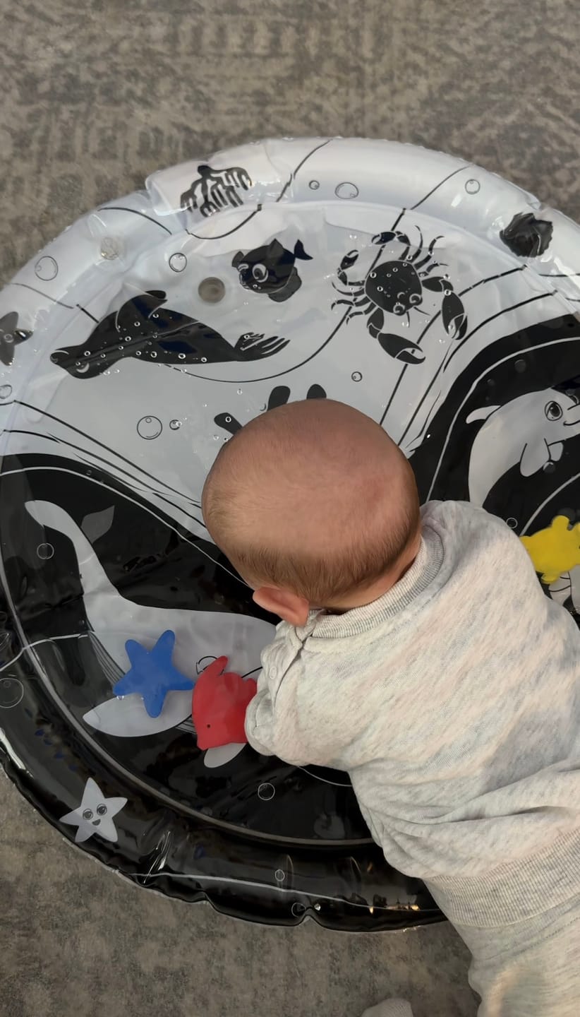 Customer photo review of Under The Sea High Contrast Sensory Water Mat