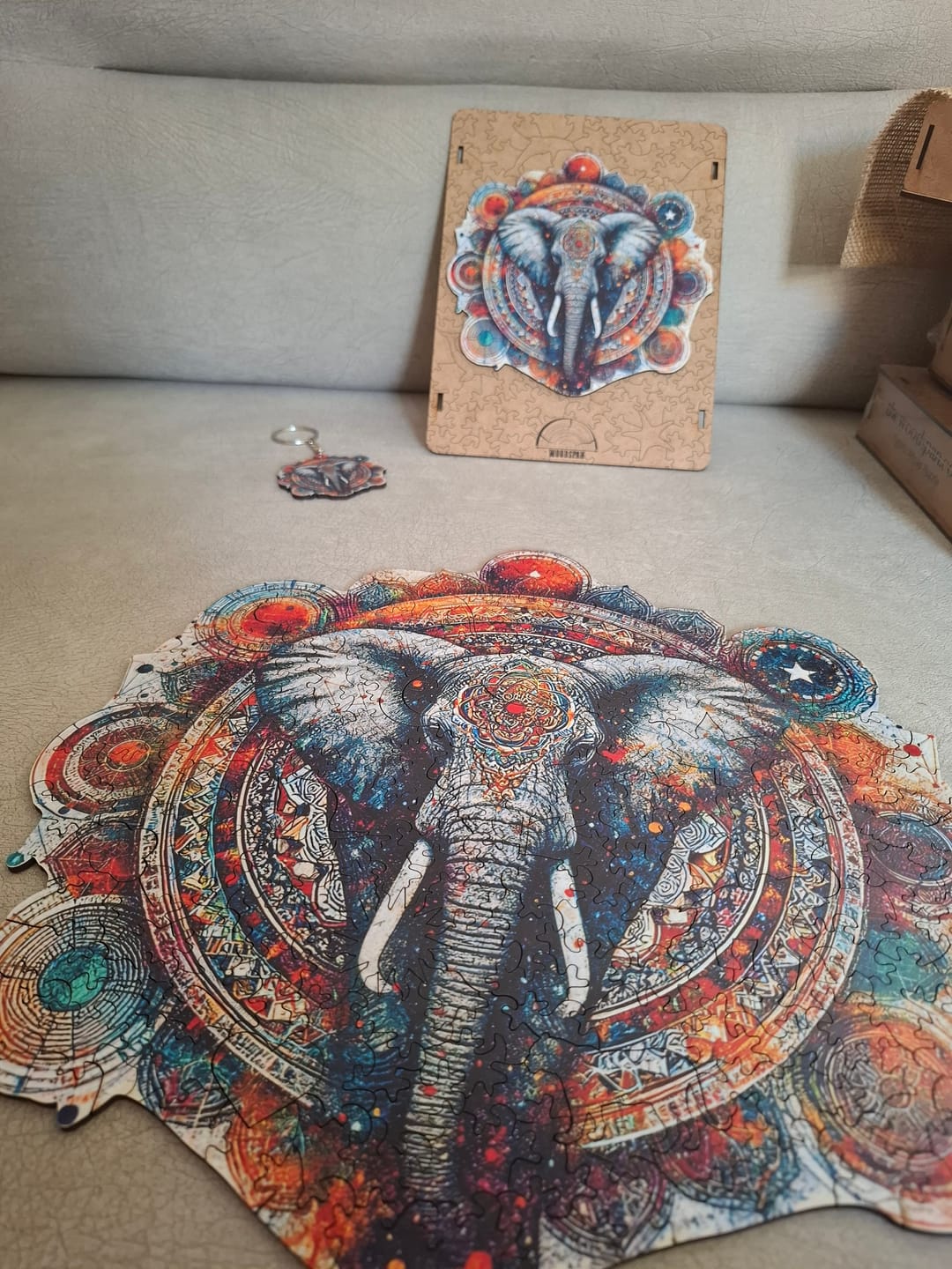 Customer photo review of Kozmik Harmoni: Fil ve Mandala - Ahşap Puzzle