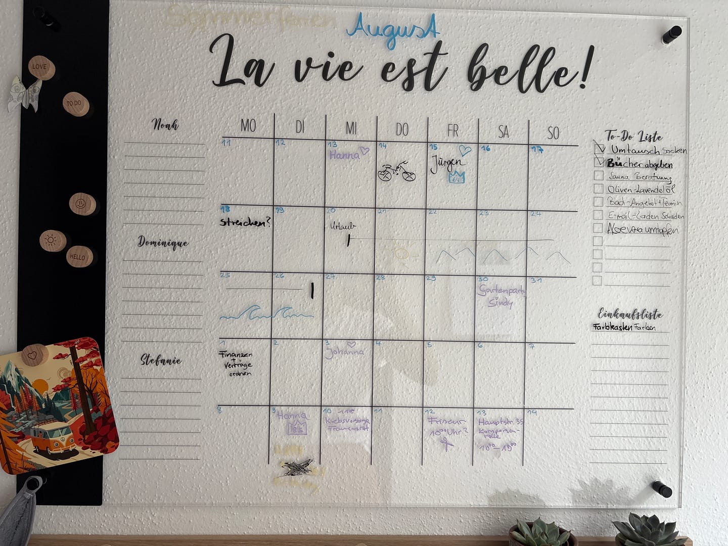Customer photo review of Familienplaner für 3 Personen mit Magnetboard