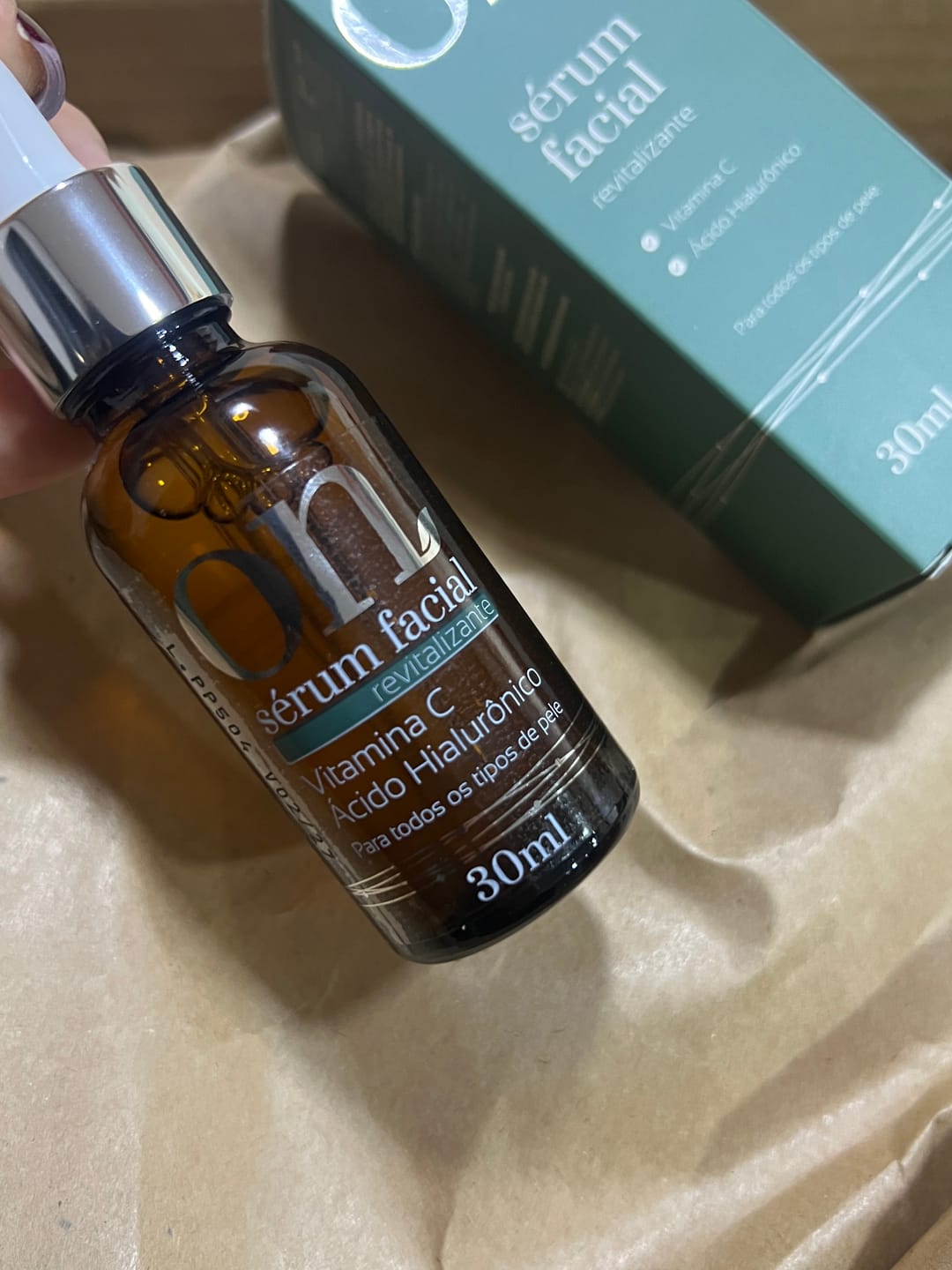 Customer photo review of Sérum Facial Vitamina C e Ácido Hialurônico ON