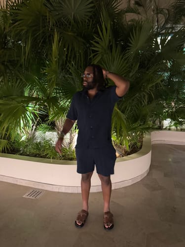 Customer photo review of Smooth Off-Shoulder Maxi Dress