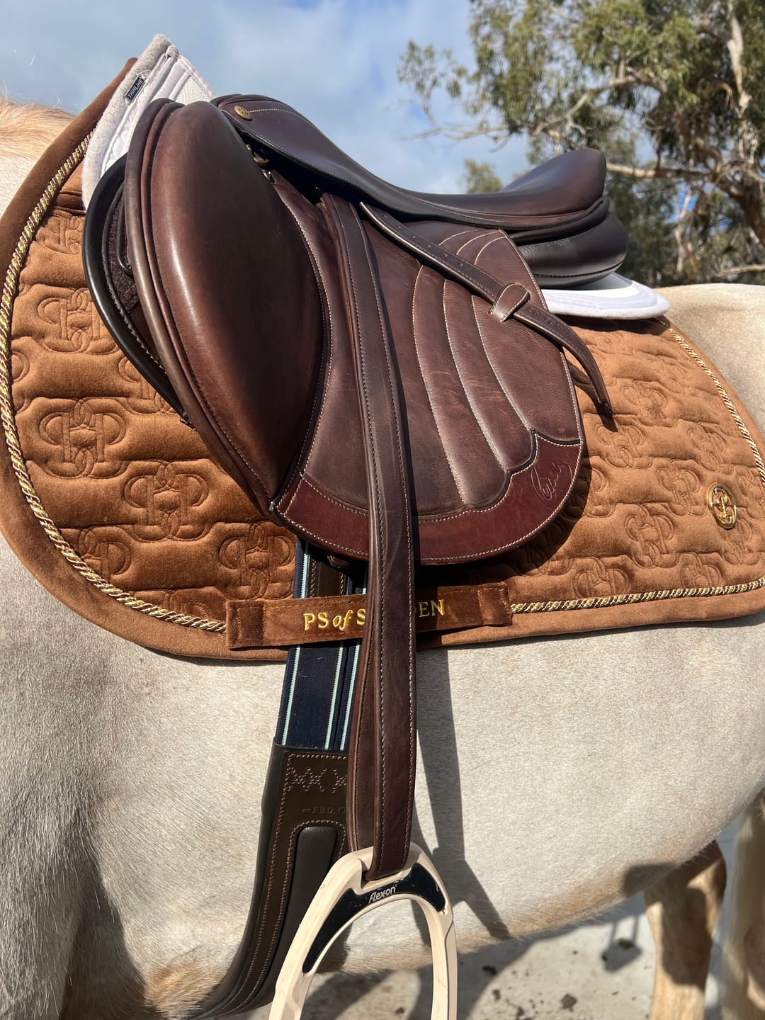 Customer photo review of PSOS Jump Pad Velvet Monogram, Fudge