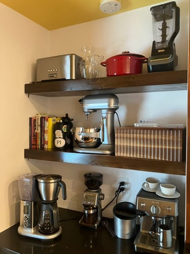Customer photo review of Modern 3" Thick Floating Shelves