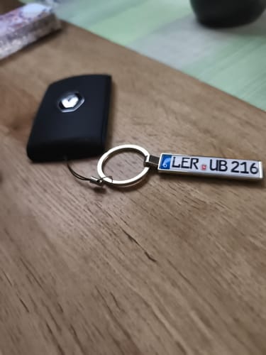 Customer photo review of Kennzeichen Schlüsselanhänger Mini Nummernschild Metall