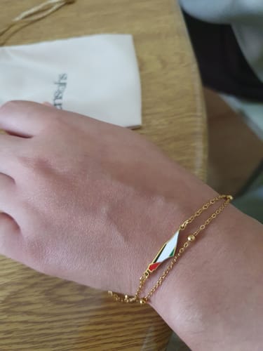 Customer photo review of Palestine Map Bracelet