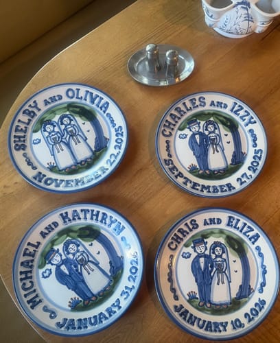 Customer photo review of Personalized Wedding Plate