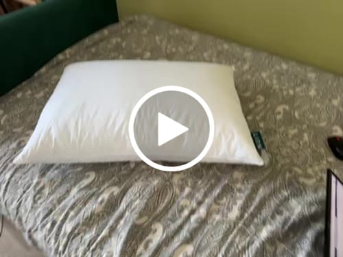Customer video review of Pernă Plume Puf