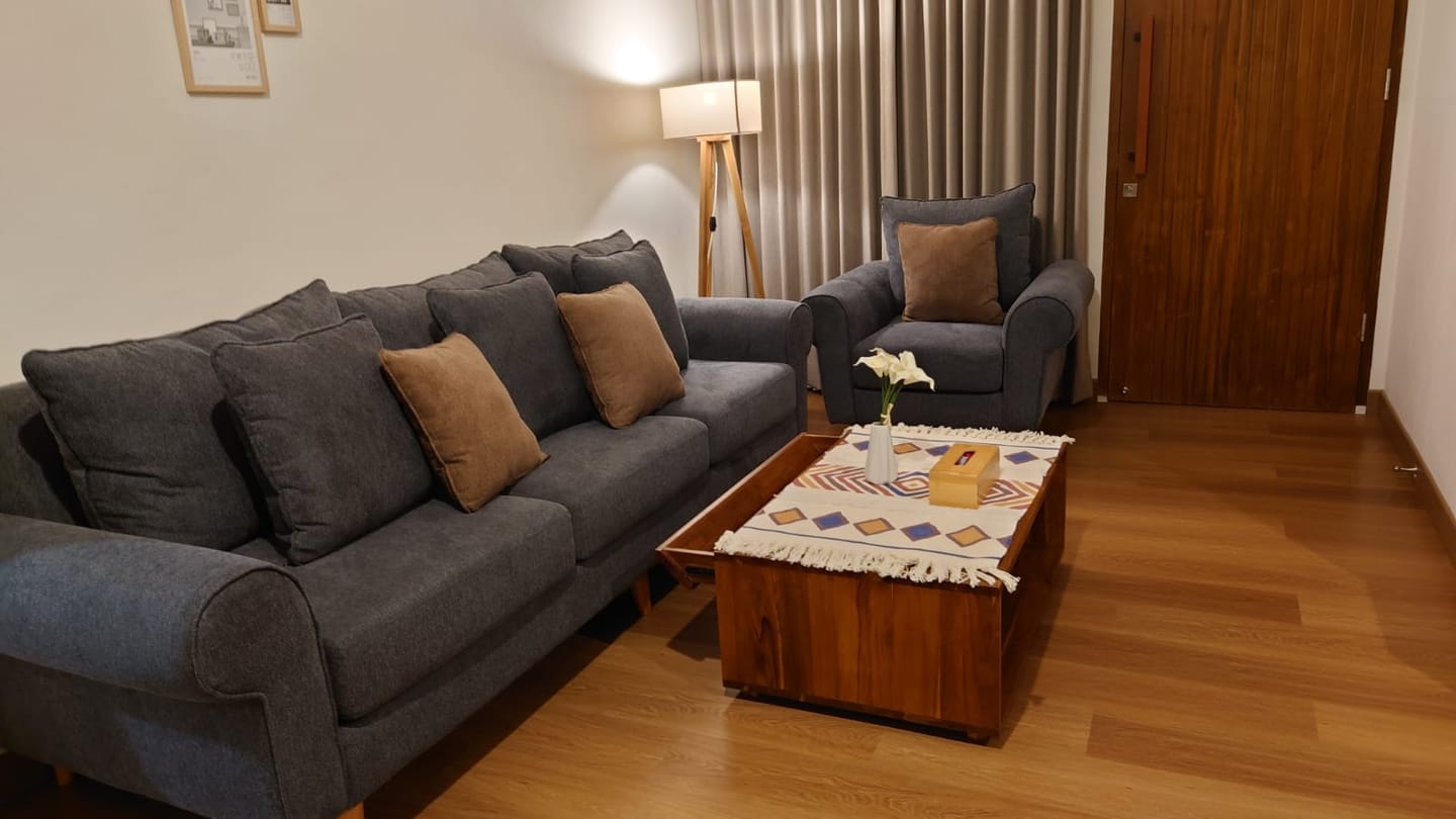 Customer photo review of Timeless Teak Coffee Table with Seamless Storage