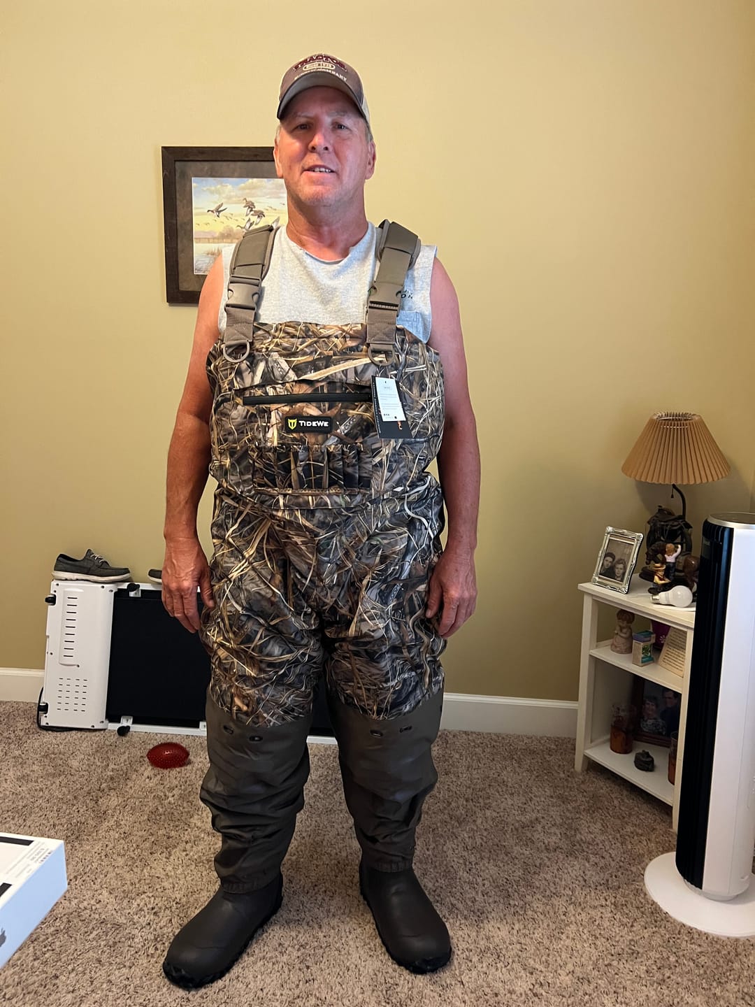 Customer photo review of AquaWade Pro Insulated Duck Waterfowl Hunting Breathable Chest Waders