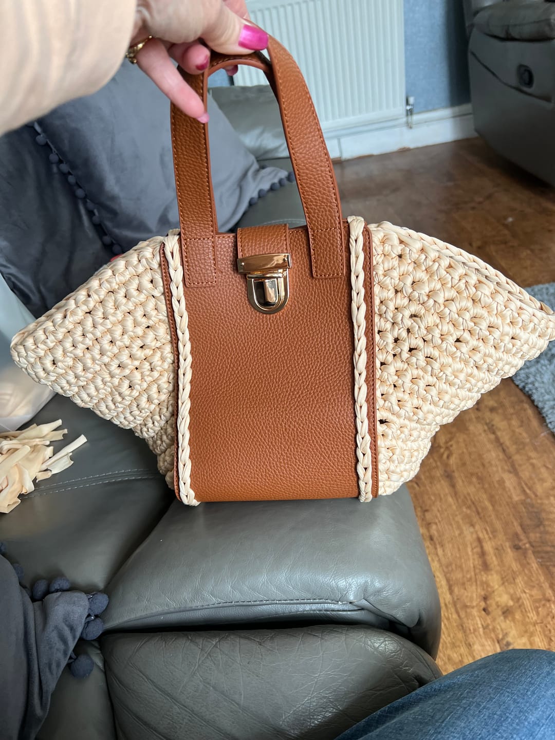 Customer photo review of CrochetPark™ Hammock Tote Bag DIY Kit