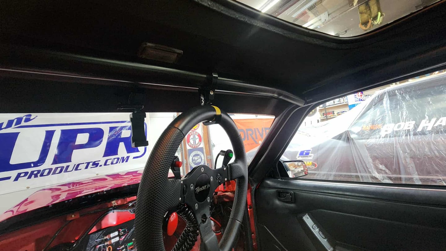 Customer photo review of Billet High Clearance Roll Bar Helmet / Steering Wheel Hook 1.625" 43-10001