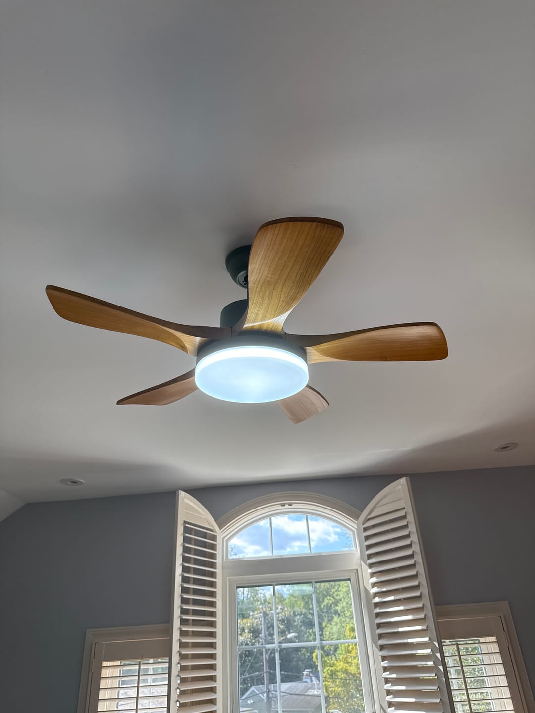 Customer photo review of WOMO Scandi Reversible Ceiling Fan with Light-WM5002