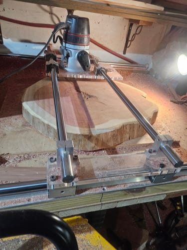 Customer photo review of 40" Cross Bars For Router Sled (Pair-Set Of 2)