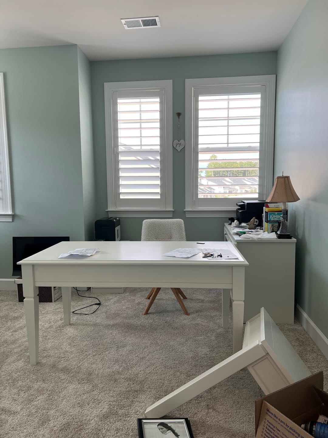 Customer photo review of Painted Wood Plantation Shutter