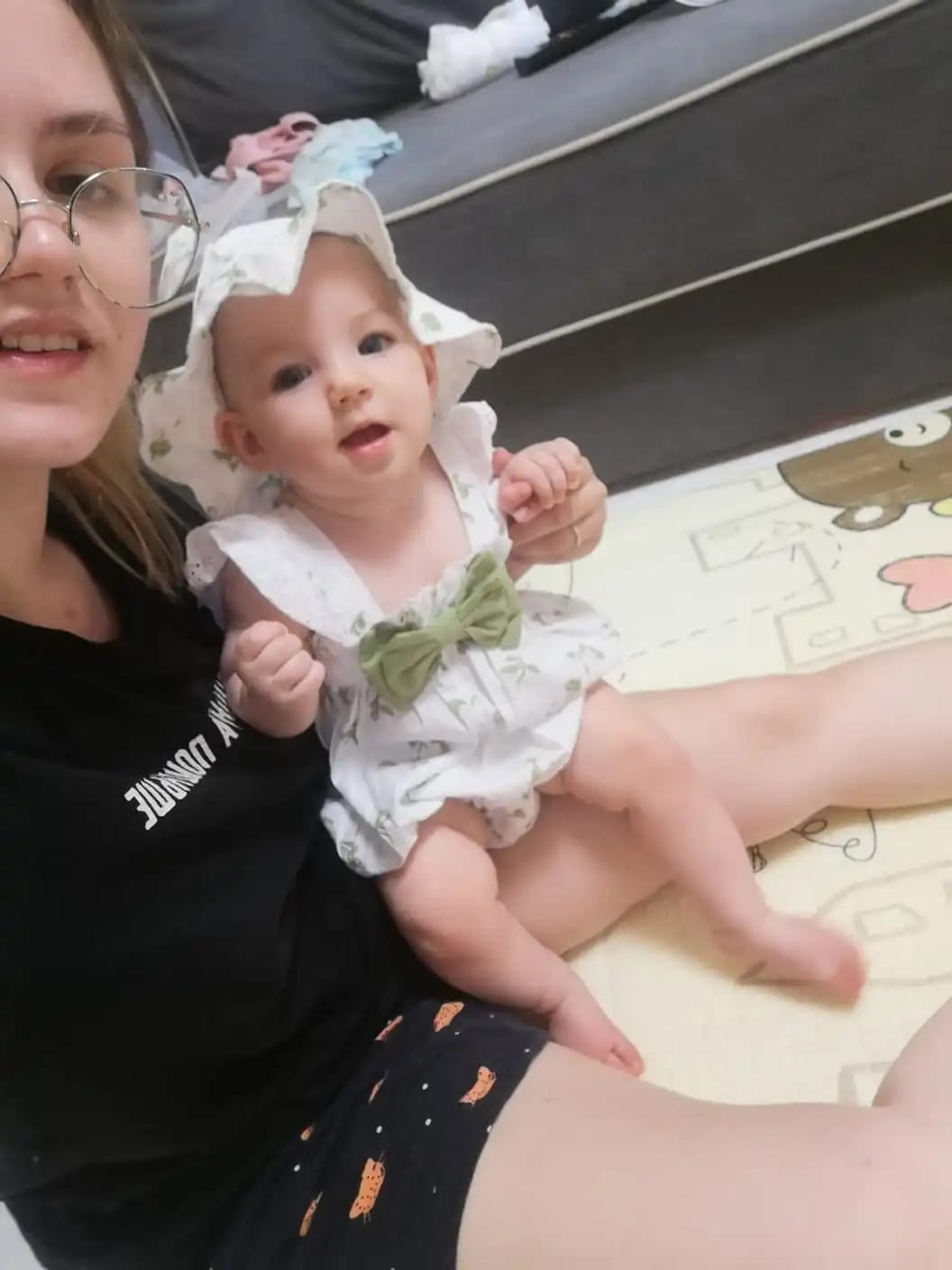 Customer photo review of Garden Romper With Hat