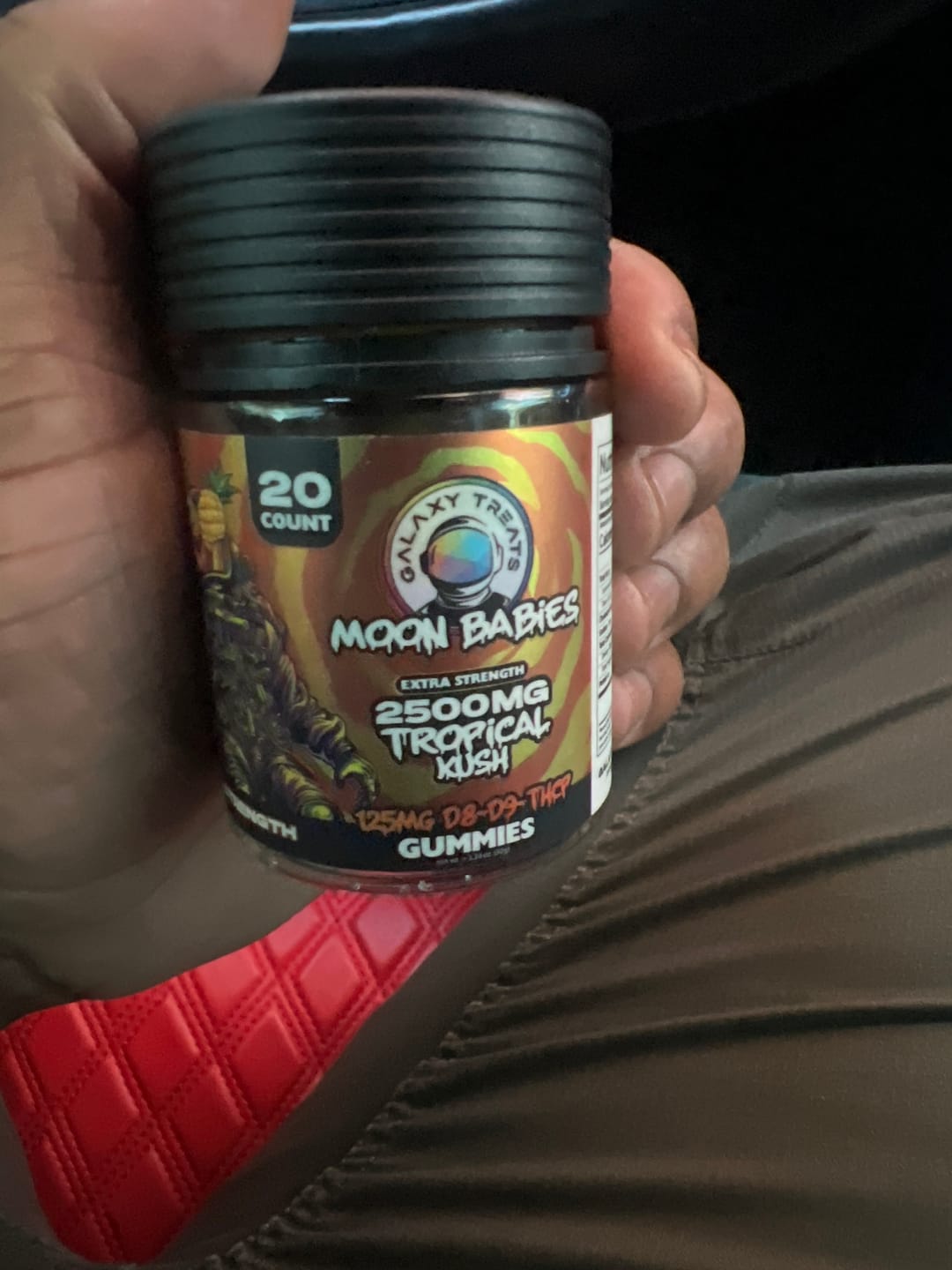 Customer photo review of Tropical Kush D8 D9 THCP Extra Strength Gummies