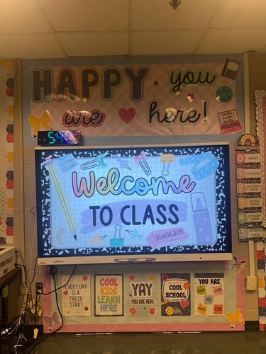 Customer photo review of Google Classroom Slides | Saved By The Pastel | Printable Classroom Decor | Schoolgirl Style