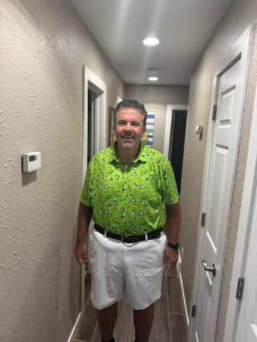 Customer photo review of Stadium Champion Men's golf polo