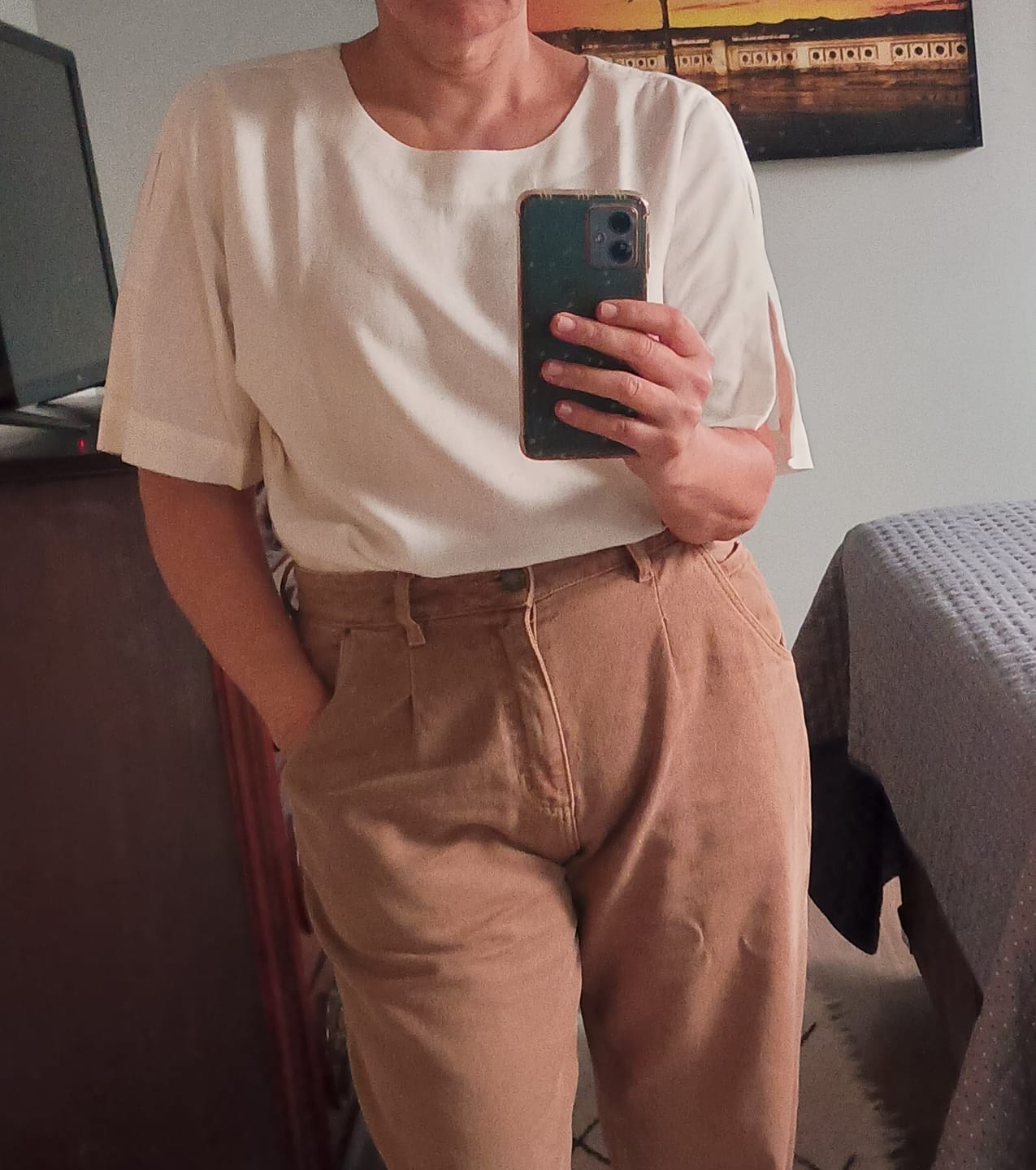 Customer photo review of Blusa Tulipa Off White