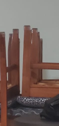 Customer photo review of Square Felt Silicone Chair Leg Protectors | Extra-Durable Chair Floor Protectors