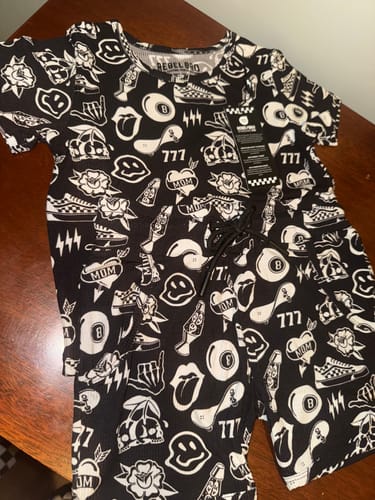 Customer photo review of Biker Two Piece Set in Warped Tour [Midnight Edition]