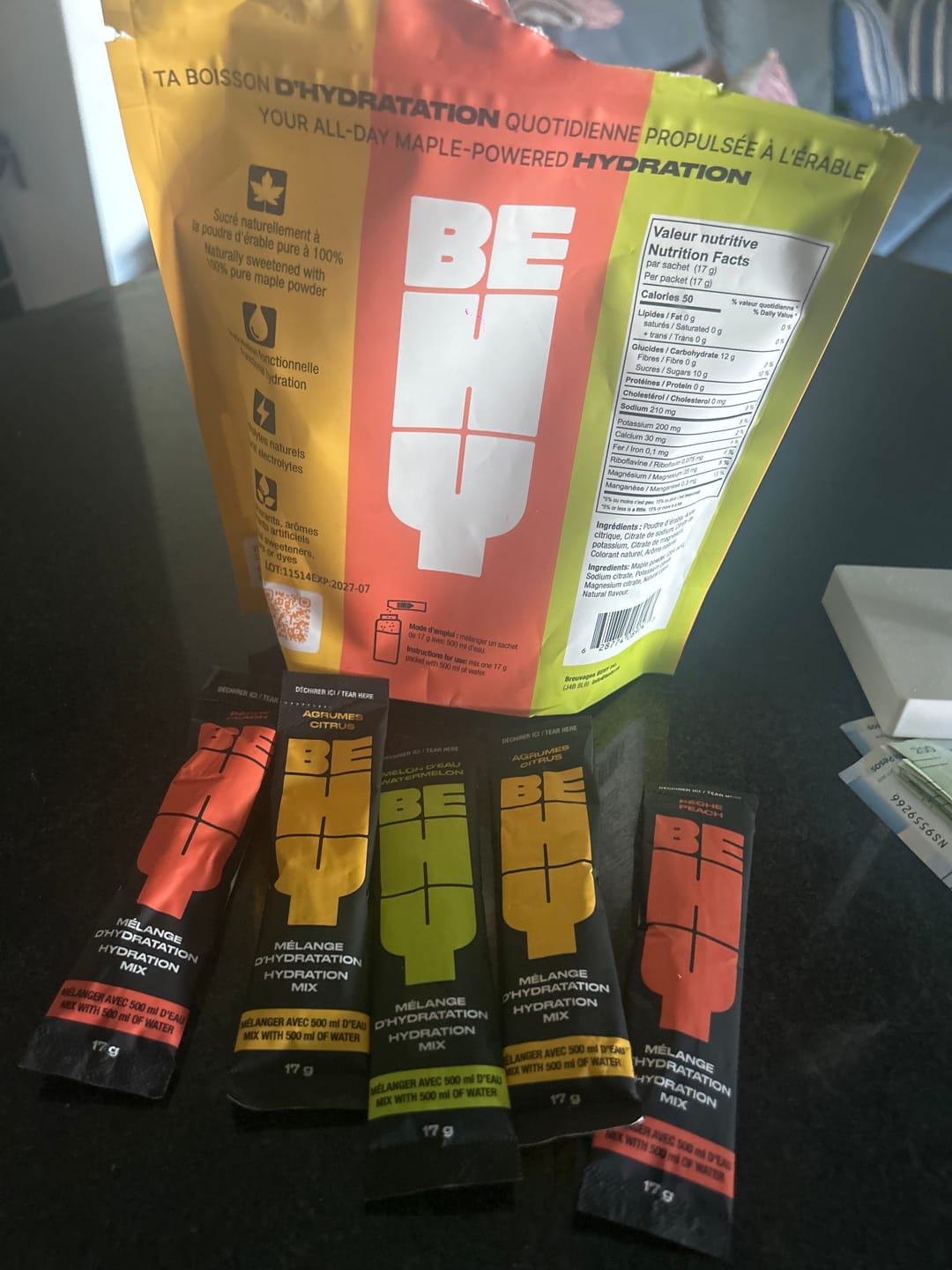 Customer photo review of BEHY - Boisson d'Hydratation - 12 sachets