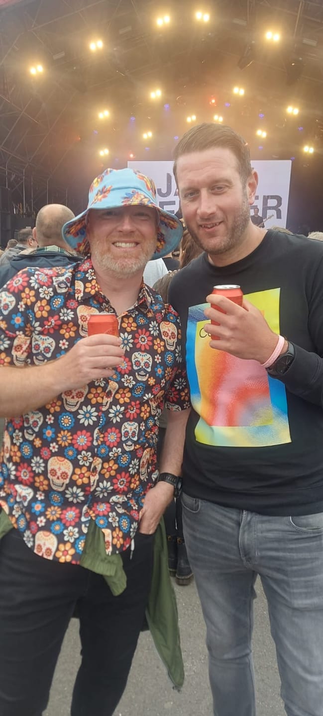 Customer photo review of Men's Sugar Skull Punk Rock Holiday Cool Beach Short Sleeve Summer Shirt