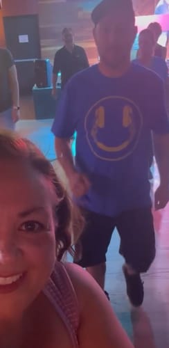 Customer photo review of A DJ Pressing Sync T-Shirt