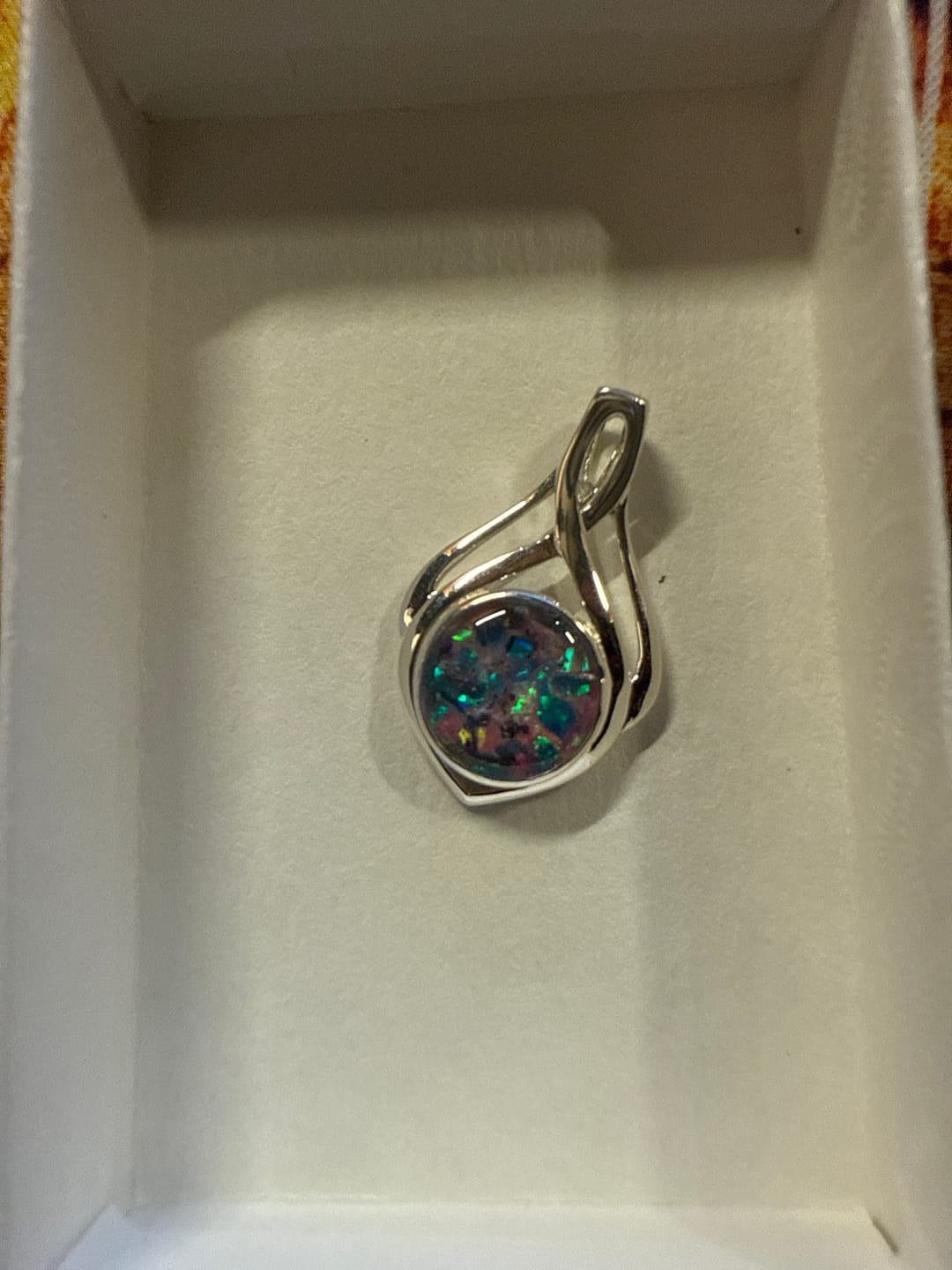 Customer photo review of Celtic Drop Cremation Pendant