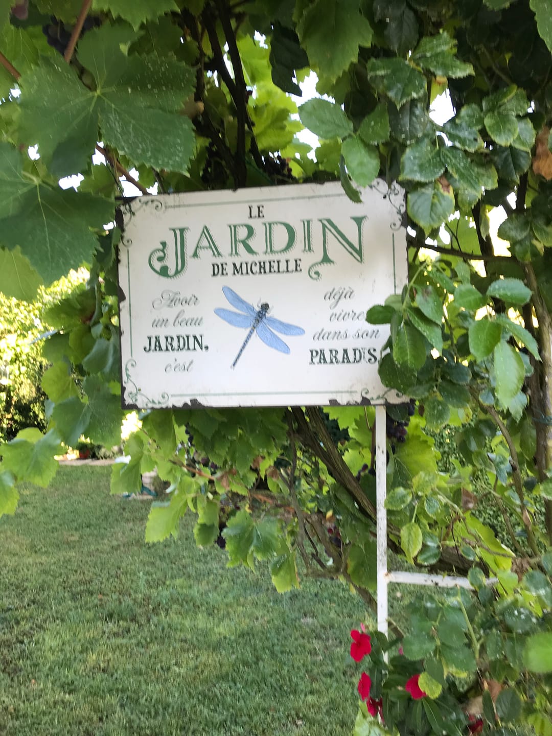 Customer photo review of Jardin | Pancarte Personnalisée