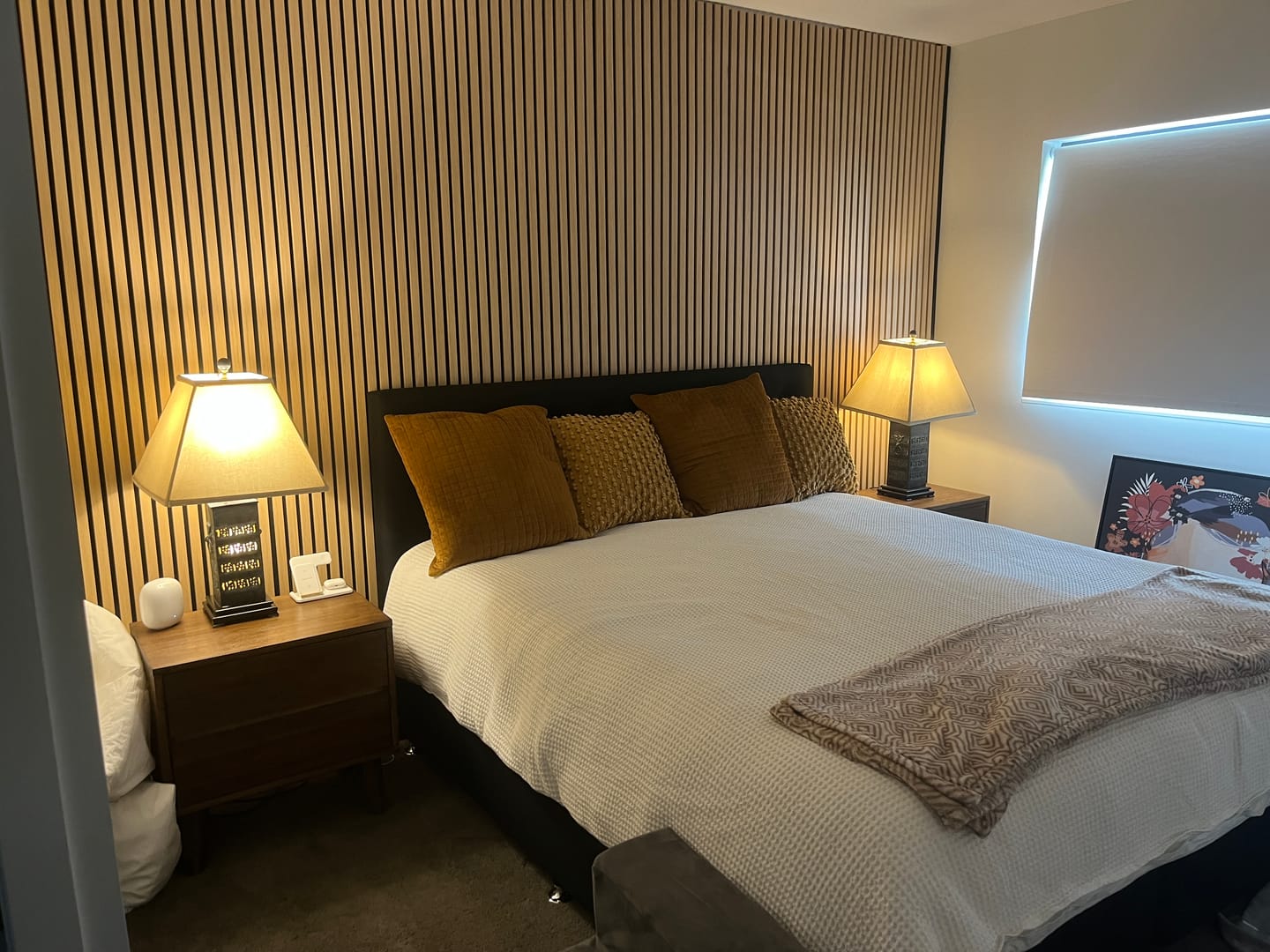 Customer photo review of Natural Oak Acoustic Slat Wall Panel - 290cmx60cm