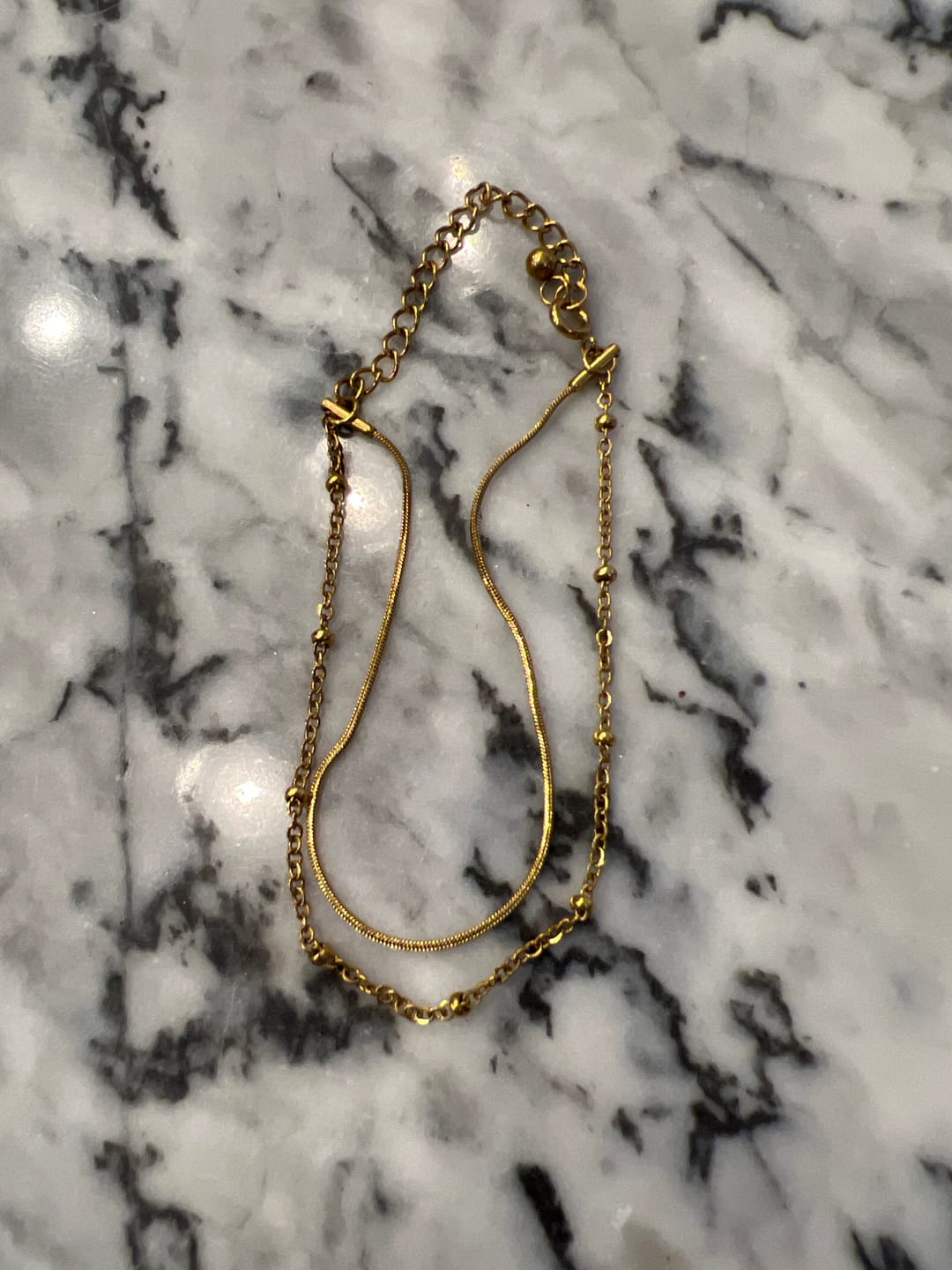 Customer photo review of Pia Gold Layered Bracelet