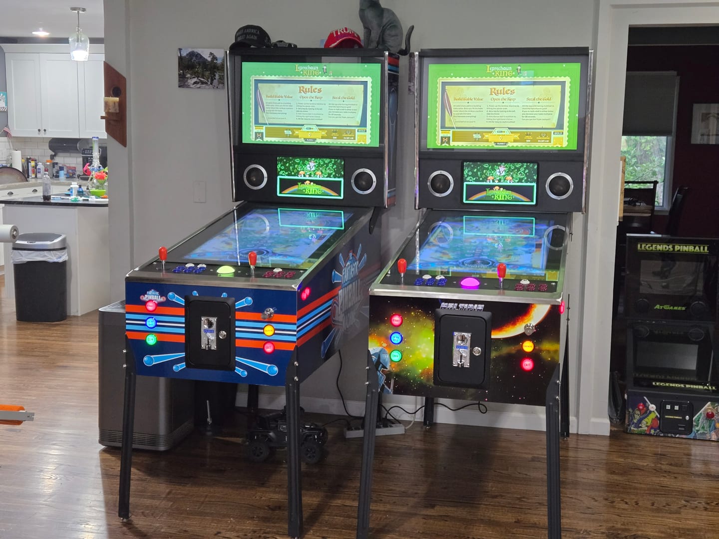 Customer photo review of ABVIDEOARCADES Virtual Pinball 1300 PINBALL Games in 1 AND 307 classic 80s games with trackball- Full Size Machine
