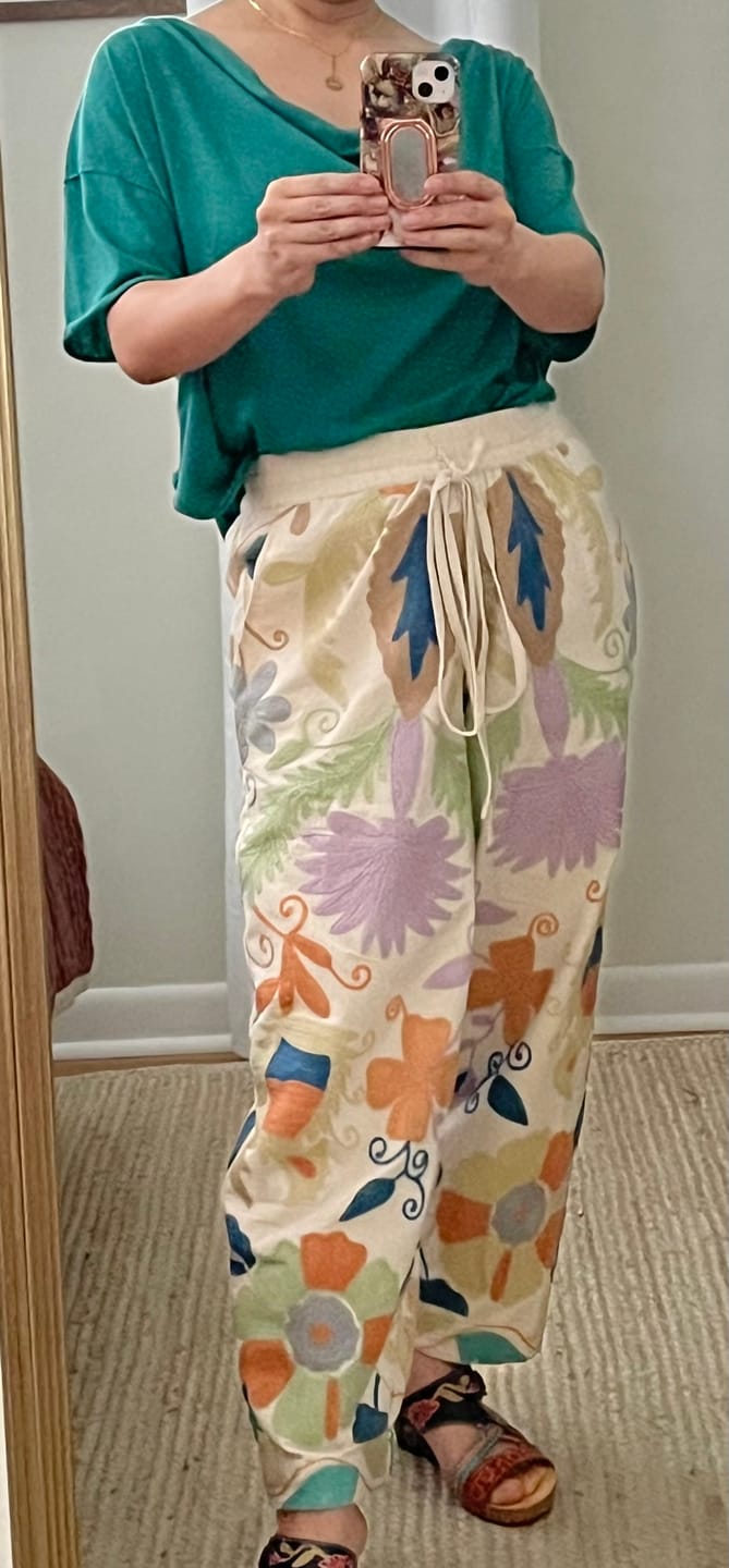 Customer photo review of MARKET PANTS | GARDEN MOSAIC